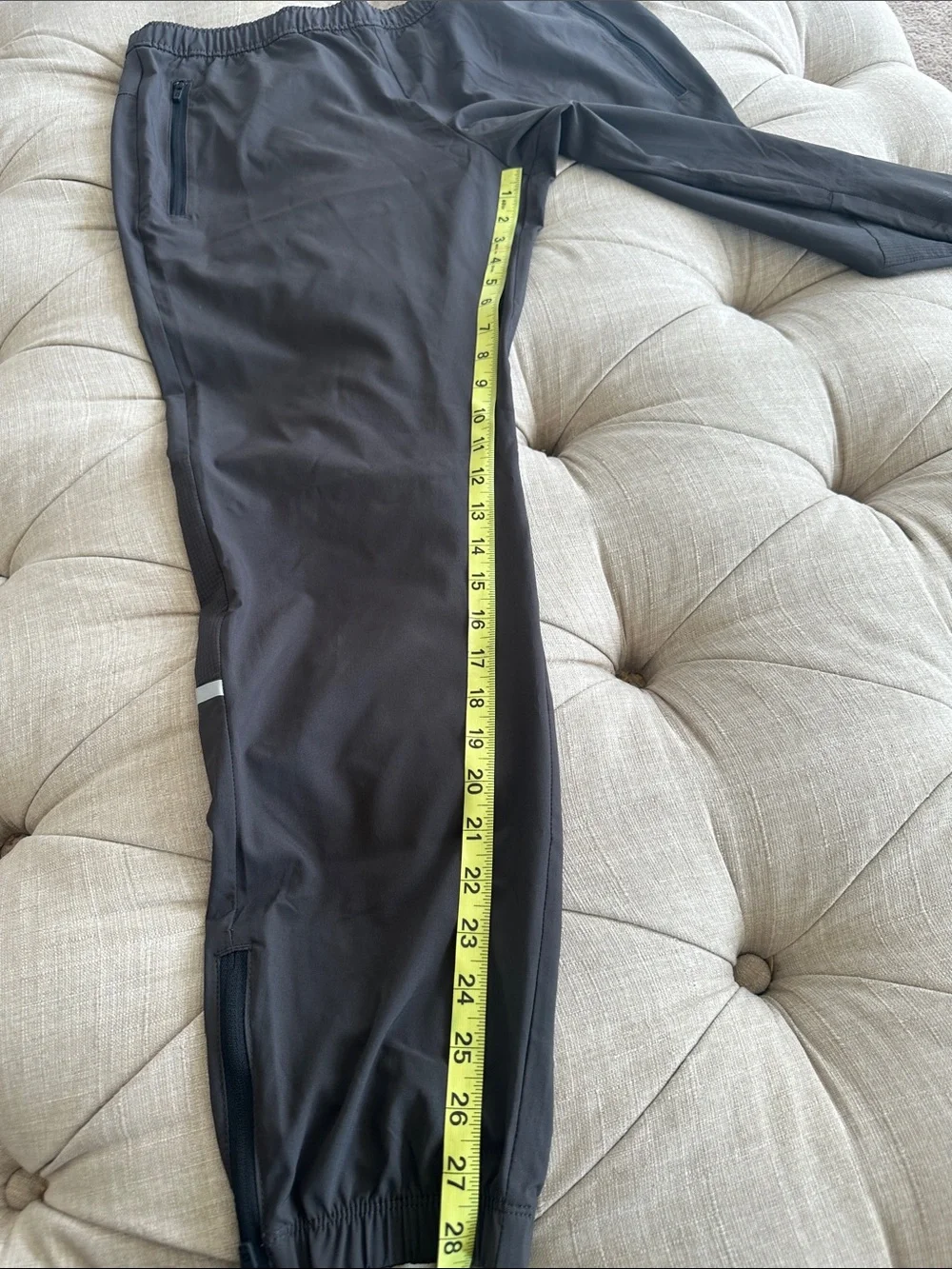 GAP Men's Dark Gray Athletic Joggers with Zip Pockets